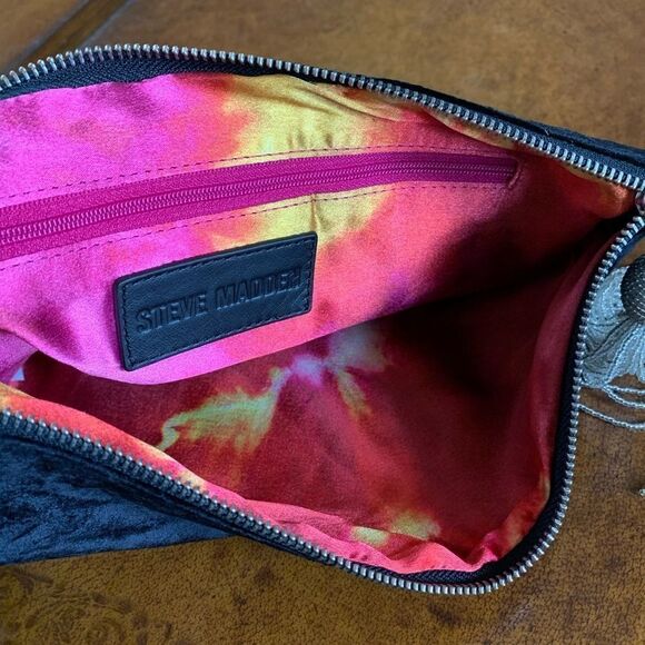 Steve Madden Black Velvet Clutch with Tassel - Picture 6 of 7